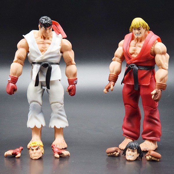 Producto - Set Ryu y Ken c/articulación - STREET FIGHTER, 18cm (Por unidad)