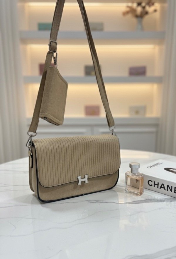 Producto - Cartera Tipo Hermes + Monedero - Beige