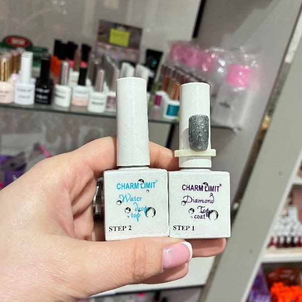 Producto - Top coat paso 1 y 2 para efectos de gotas