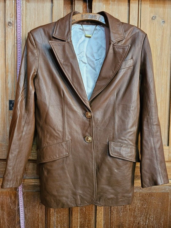 Producto - Blazer de Cuero Ginebra Marrón t.3