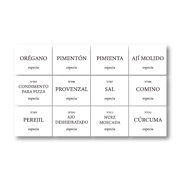 Producto - PLANCHA VINILO 10x15 - ESPECIAS