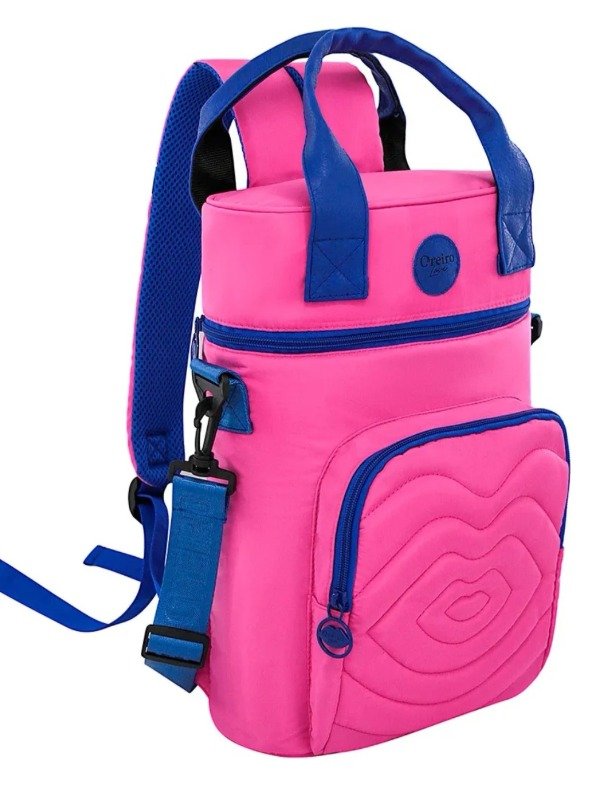Producto - Mochi matera Las Oreiro Love Fucsia Azul