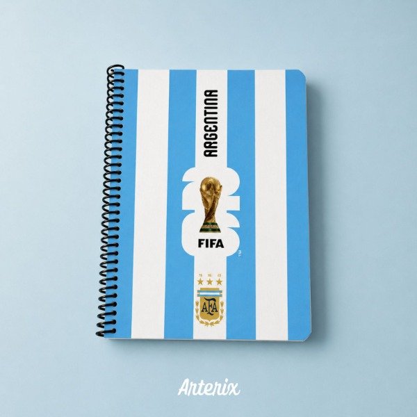 Producto - Cuaderno A5 Mundial tapa blanda