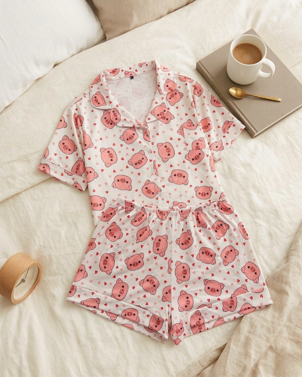 Producto - Pijama camisero cerditos