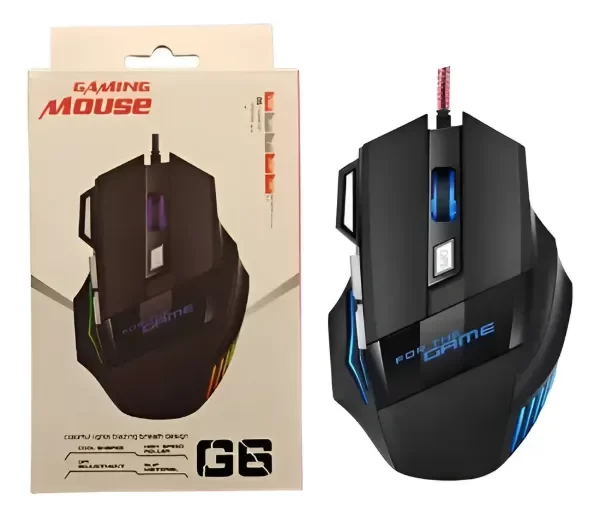 Producto - Mouse Gamer G6 Con 7 Botones 3600 Dpi Negro Usb