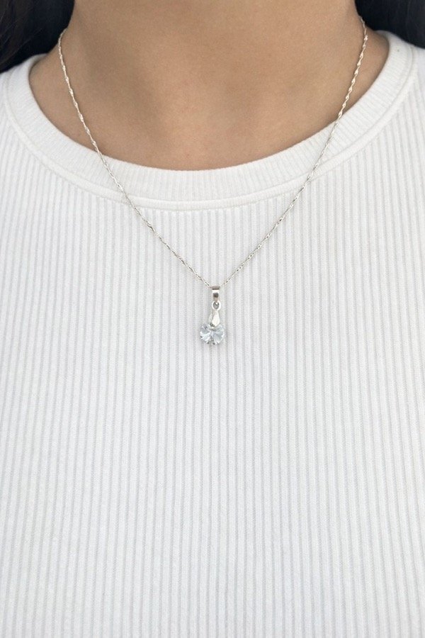 Producto - Conjunto con dije estilo swarosky plata 925