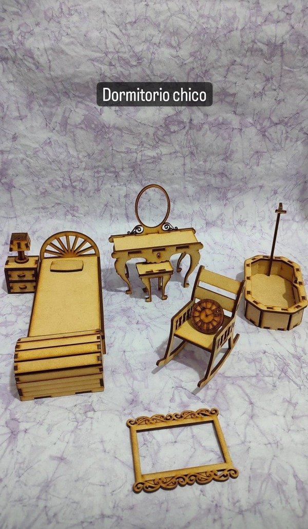Producto - Kit muebles corte láser-habitación chica