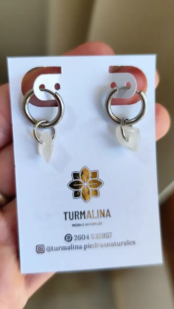 Producto - Aros Serenidad CUARZO BLANCO