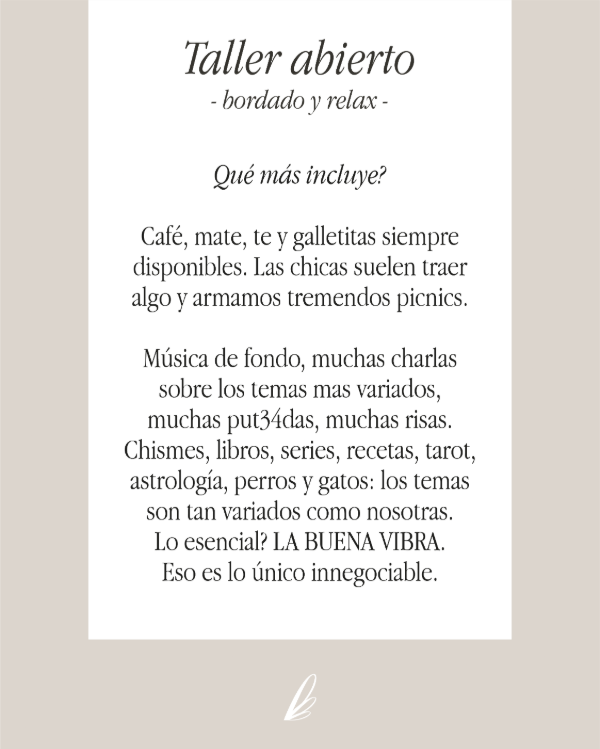 Producto - Taller Abierto: Bordado y Relax - 4