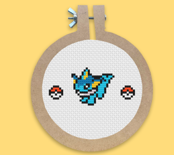 Producto - Vaporeon - Kit de punto cruz
