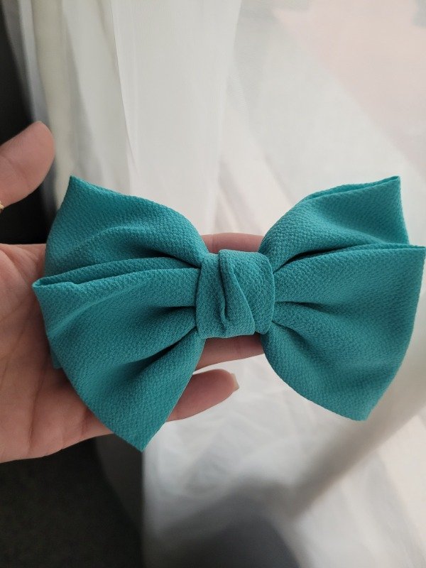 Producto - Moño Hebilla francesa turquesa