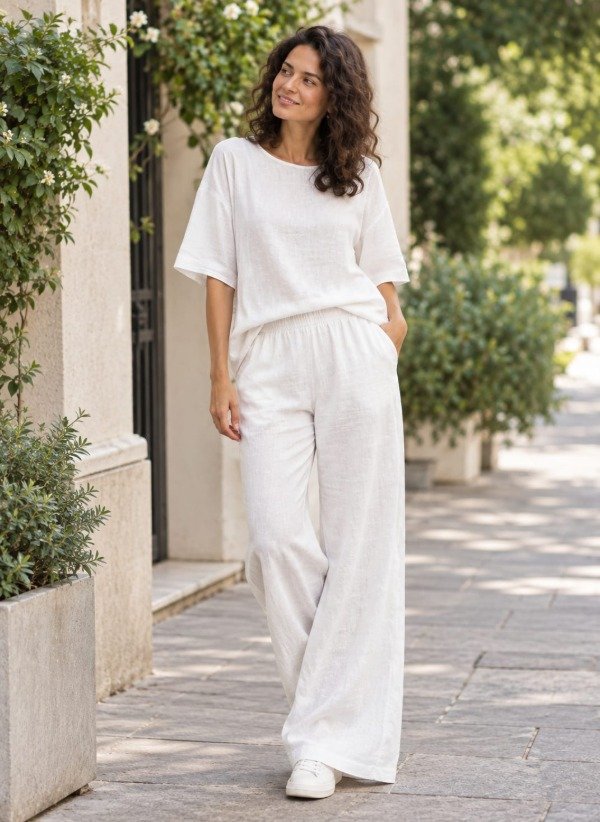 Producto - Conjunto de Lino con Blusa - 7