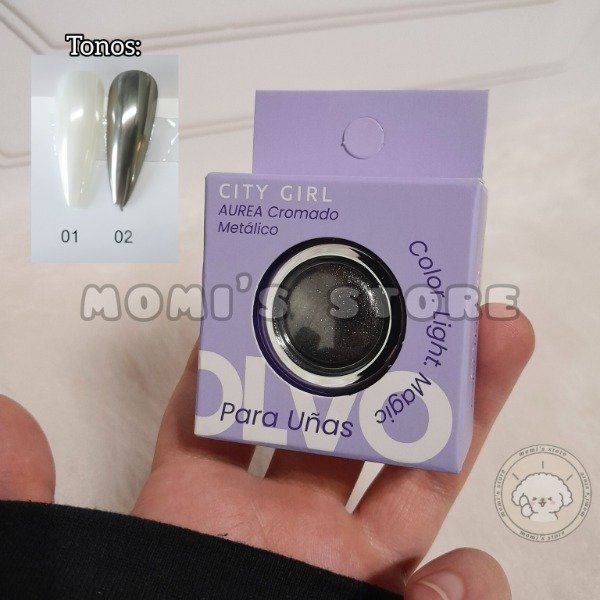 Producto - Polvo aurea cromado metalico City Girl "Color, Light Magic"