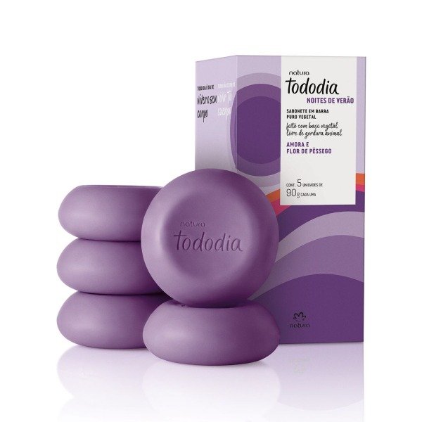 Producto - Caja De Jabones Tododia x 5u Mora y Flor De Durazno