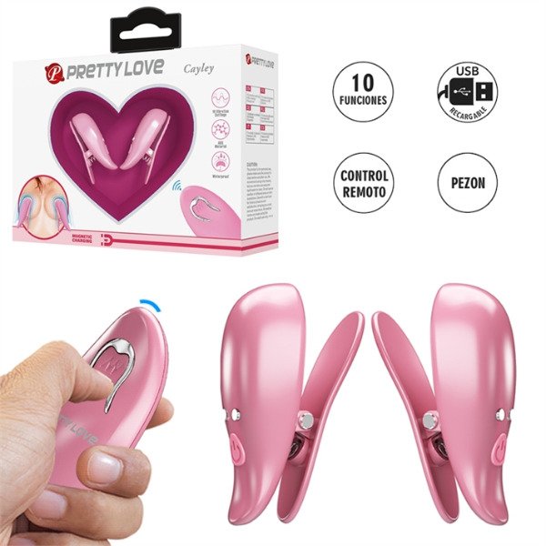 Producto - Pezoneras con vibrador control remoto, recargables