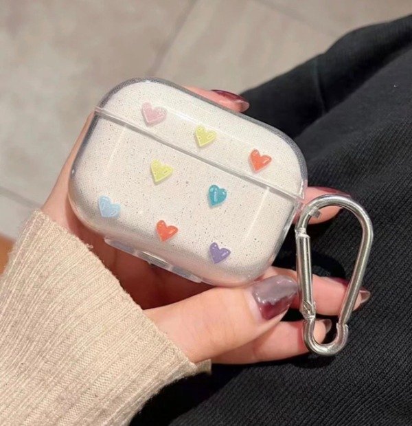 Producto - Case for airpods corazones glitter