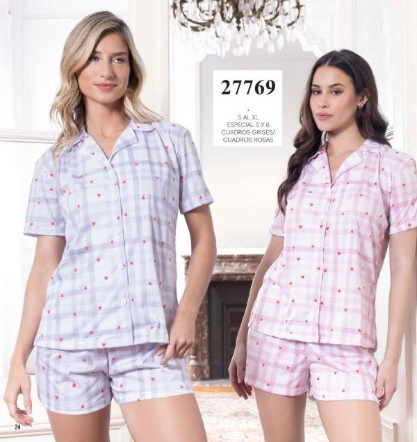 Producto - Pijama Camisero cuadrille - 0