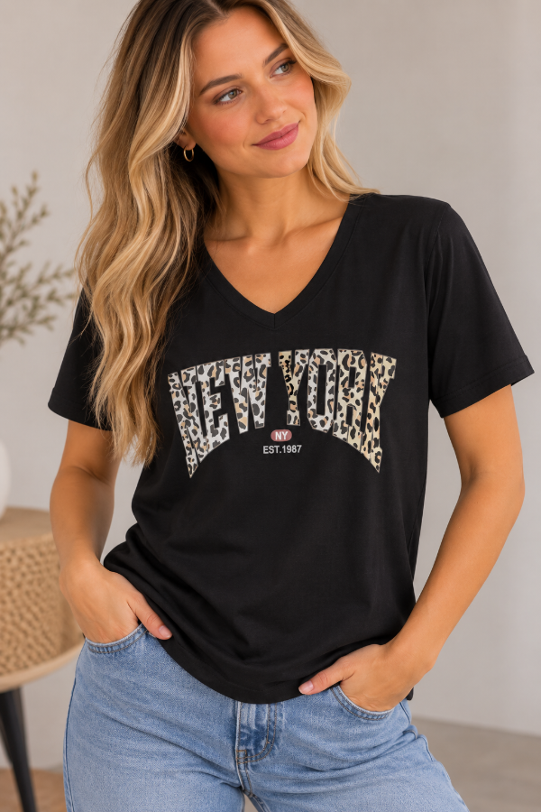 Producto - Remera de Mujer New York de Algodón Estampada - KRONE - 0