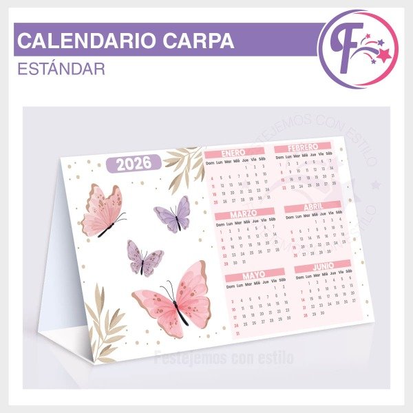 Producto - Mariposas Calendario Carpa Imprimible