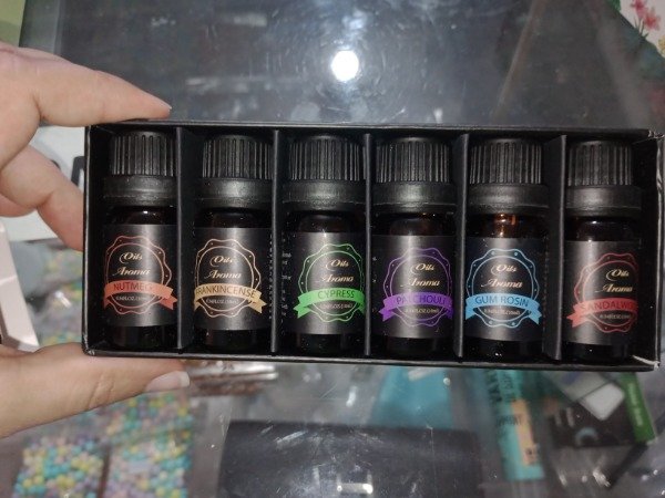 Producto - Set x6 aceites base esenciales velas, aromaterapia, humidificadores H62 - 1