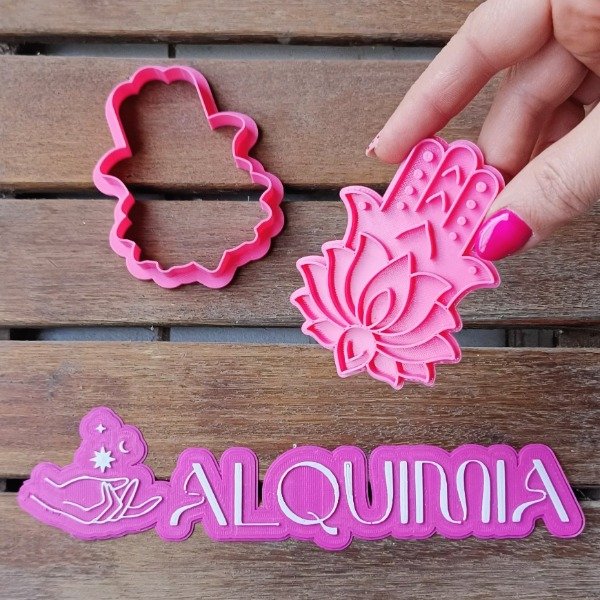 Producto - Cortante + Stamp MANO DE FATIMA Y FLOR DE LOTO