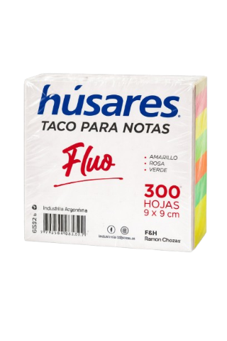 Producto - Taco para Notas Húsares Fluo  300 hojas