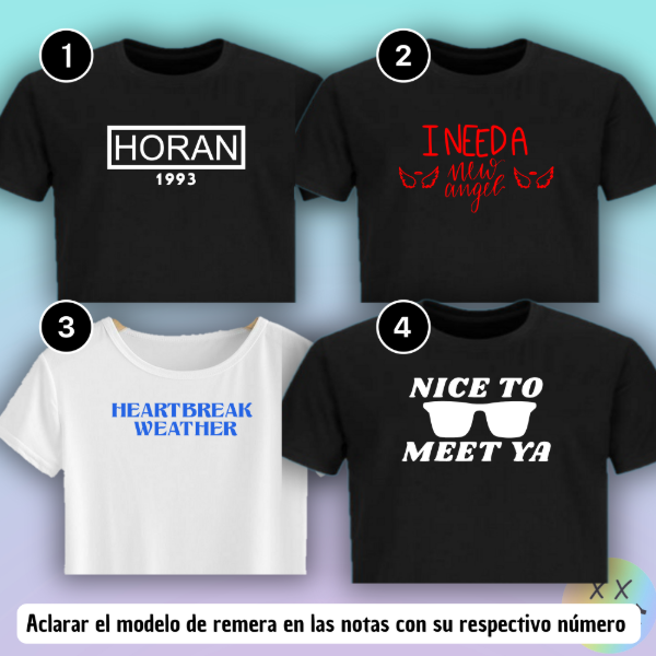 Producto - Crop Top Niall Horan #1