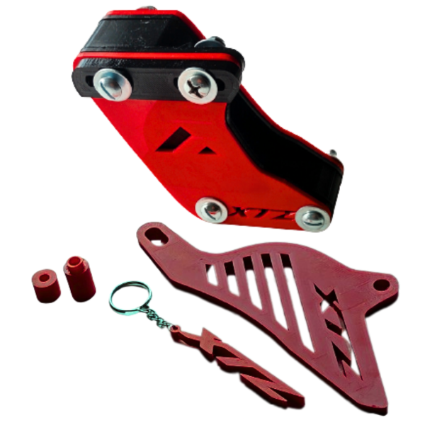 Producto - Kit Guia De Cadena Y Cubrepiñón + Llavero Yamaha Xtz 250 - 1