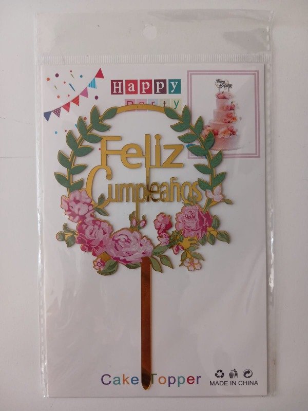 Producto - Cake Topper Acrílico Estampado "FC" M05