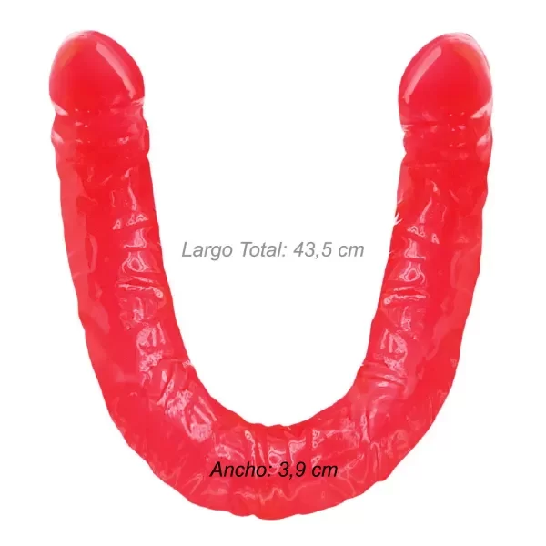 Producto - Dildo Consolador Doble Dong rojo - 0
