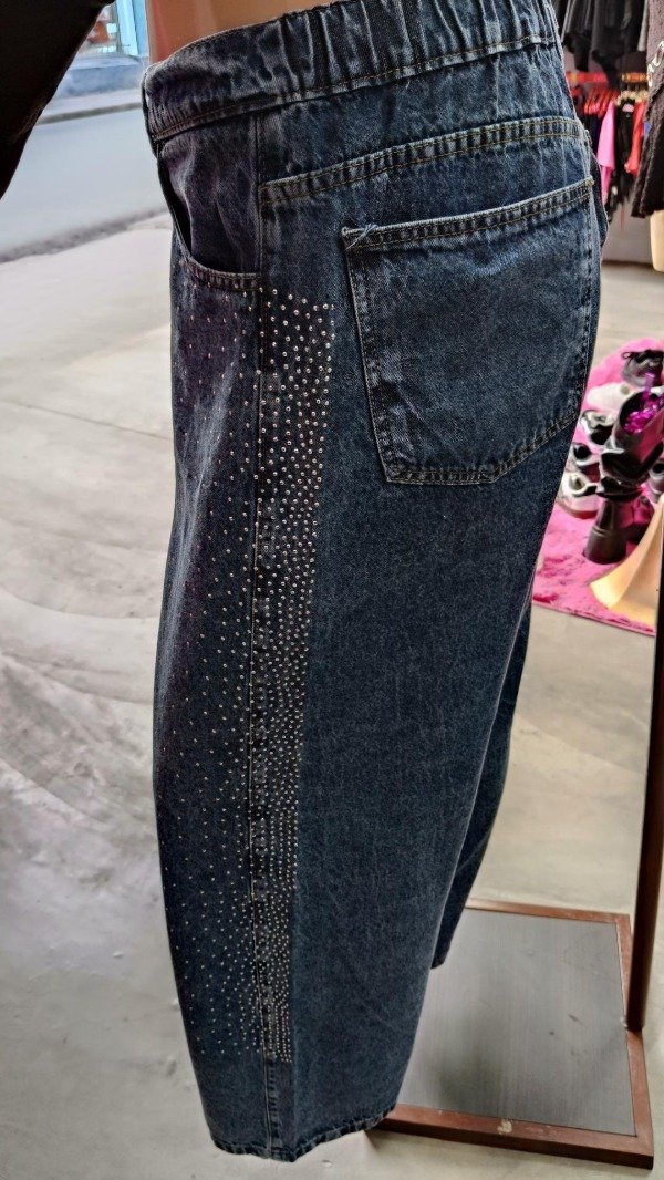 Producto - Jeans wide leg c/ strass - 3