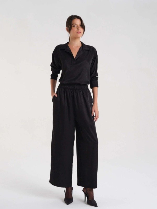 Producto - PALAZZO SATEN NEGRO