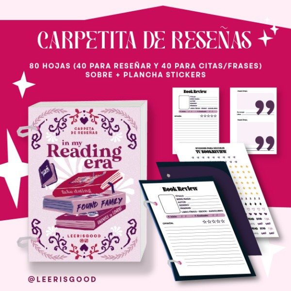 Producto - Carpetita de reseñas A6 - Book Review - In My Reading Era
