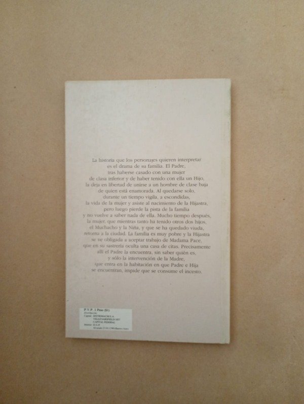 Producto - Seis personajes en busca de autor - Luigi Pirandello - 1994 Crónica 100x100 #20 - 1