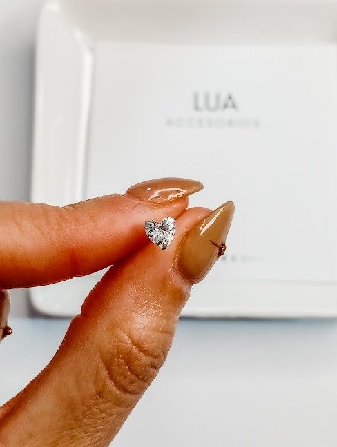 Producto - Aro miniatura CORAZÓN CUBIC- Plata 925 (unidad)