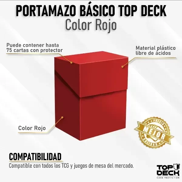 Producto - Top deck - Deckbox esencial 75 Rojo