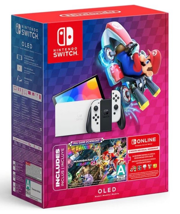 Producto - Nintendo Switch Oled Blanca + Mario Kart Deluxe