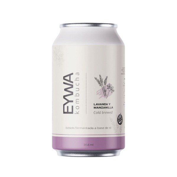 Producto - Lata KOMBUCHA LAVANDA y MANZANILLA Sin Tacc x 354cc EYWA