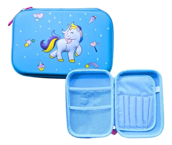 Producto - Cartuchera Unicornio Con Relieve 1 Piso Rigida