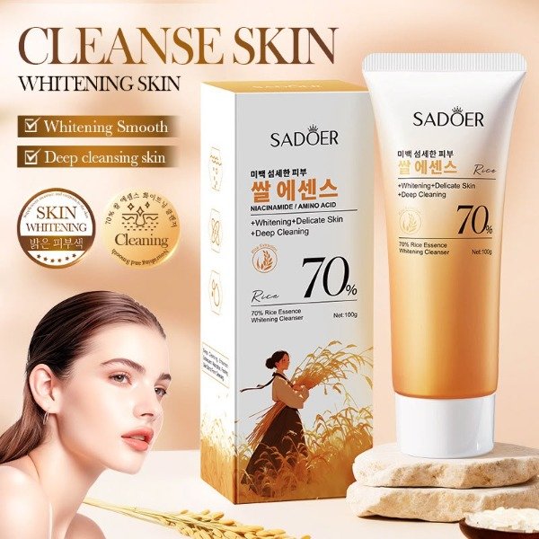 Producto - limpiador facial blanqueador de arroz sadoer