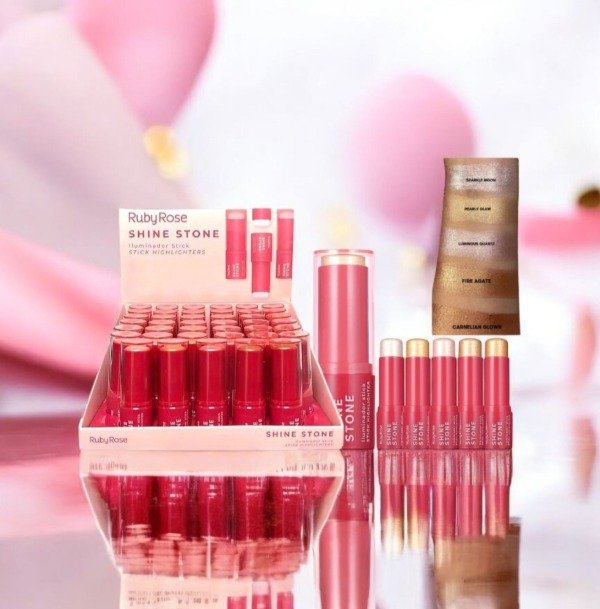 Producto - ILUMINADOR EN BARRA SHINE STONE - RUBY ROSE