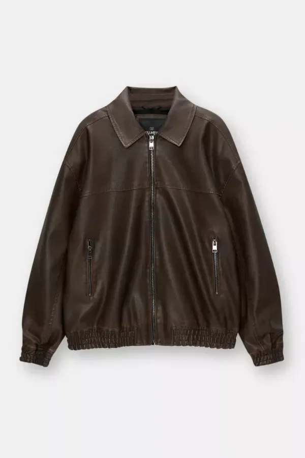 Producto - Campera efecto piel Pull and bear - 0