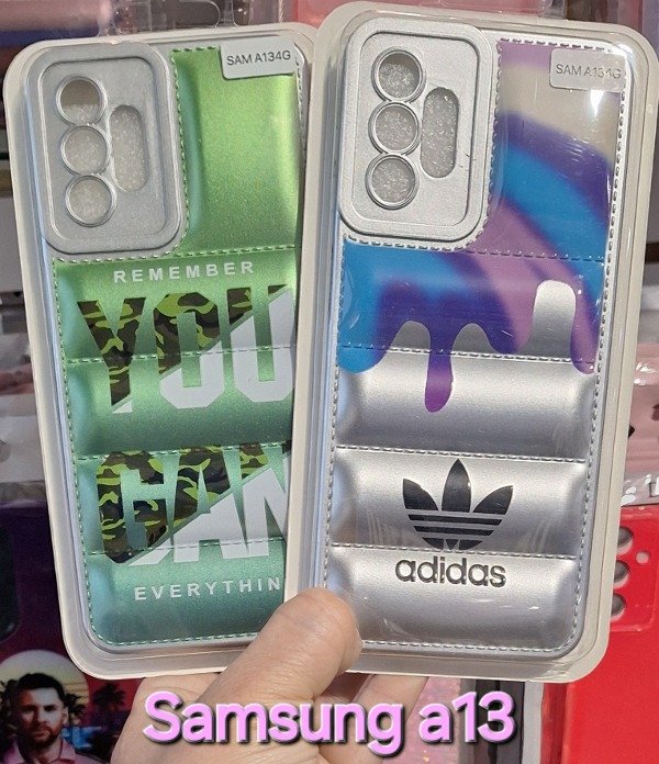 Producto - Fundas puffer diseño metalizadas. Samsung a13 - 1