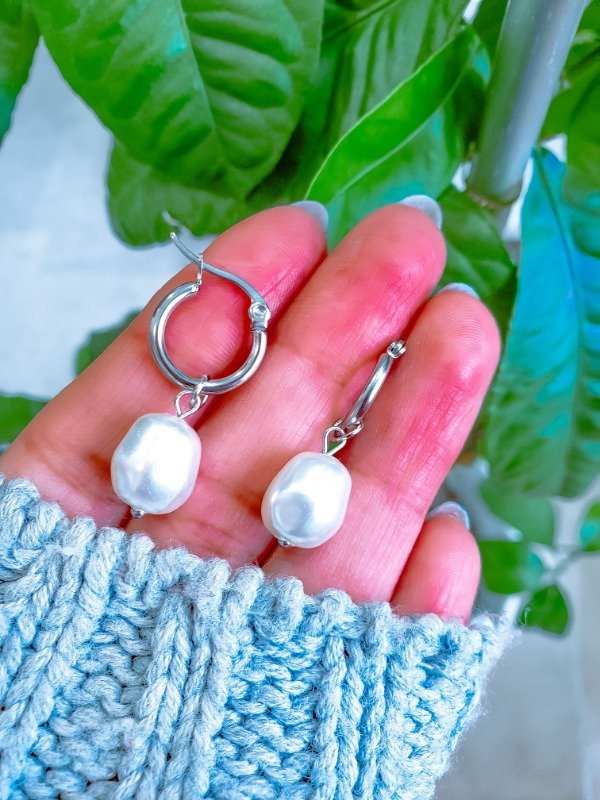 Producto - Argollas dije perla AQ