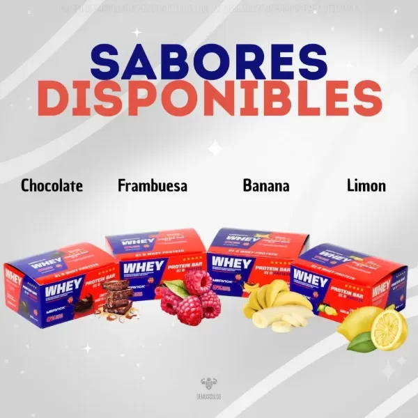 Producto - Whey Protein Bar x 21 Grs c/u - SIN TACC caja x12u MERVIK LAB - 3