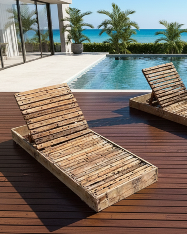 Producto - Reposera de varillas de lapacho al piso