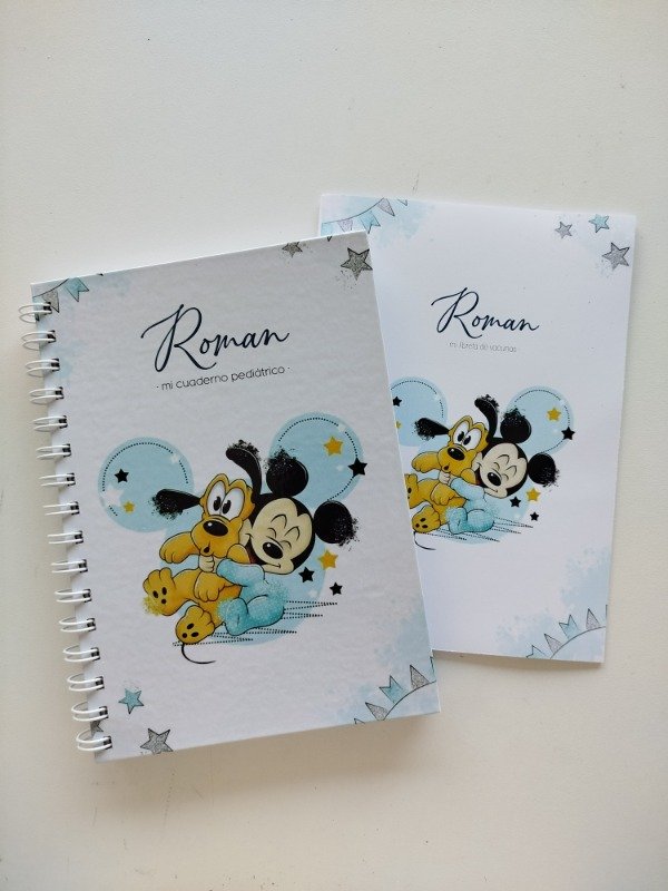 Producto - Cuaderno Pediátrico + Libreta de Vacunas Mickey/Pluto