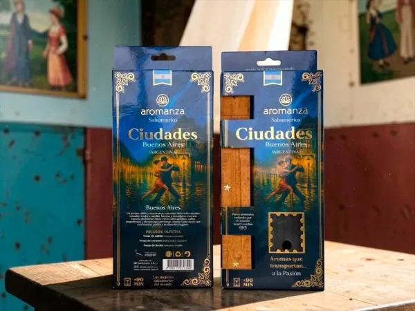 Producto - Pack sahumerio + porta sahumerio de madera - Aromanza - 6