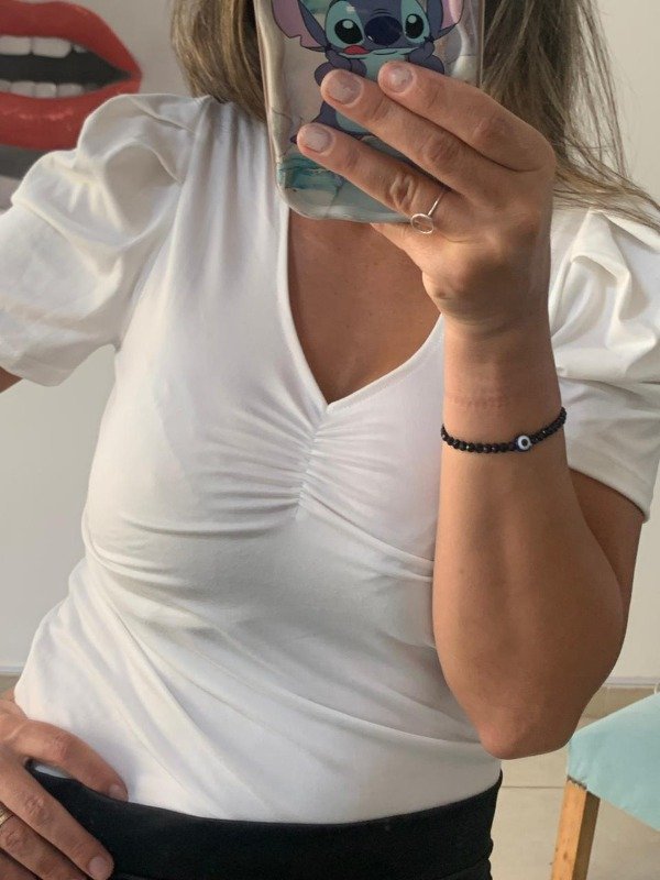 Producto - Remera escote en V y frunce - 2