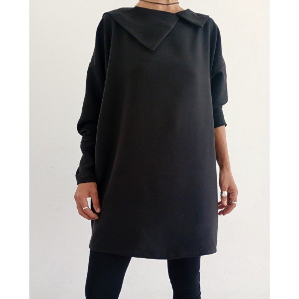 Producto - VESTIDO CUELLO CAMISA TRIANGULAR
